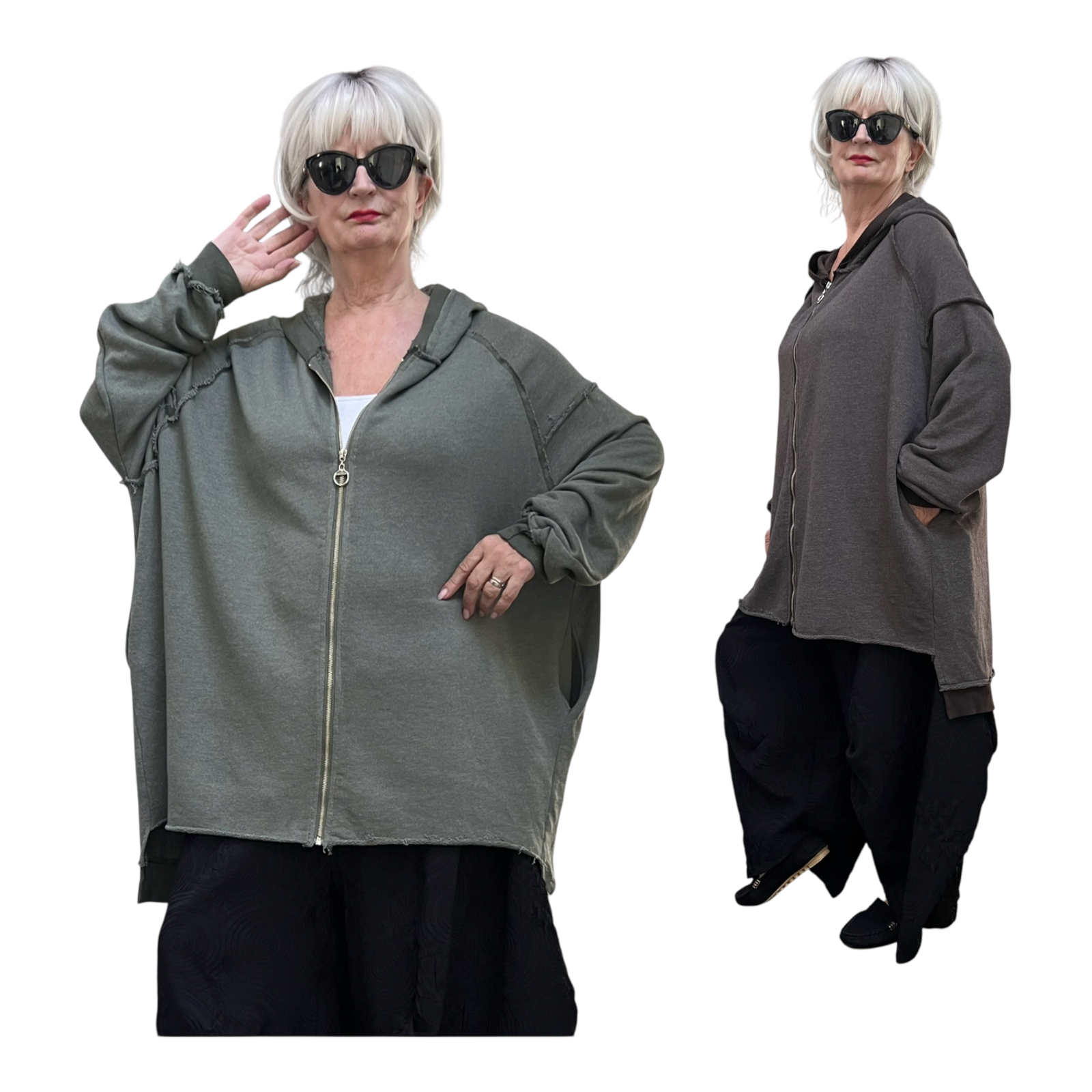 SISSI de modieuze kleuring oversized katoen blazer stretch /in meerdere kleuren
