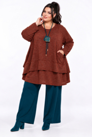 ITALIA  oversized viscose winter jersey mix tuniek apart/stretch /in meerdere kleuren