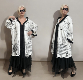 EU Queen design oversized de modieuze kleuring katoen A-lijn jas/blazer stretch