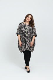 wendy trendy oversized katoen/linnen ballon jurk/tuniek