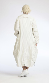 AKH viscose A-lijn zomer jas apart /stretch /wit/zwart/stretch 