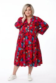 Vincenzo Allocca oversized viscose A-lijn BOHO jurk