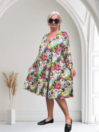 New Jersey viscose A-lijn jurk/tuniek extra wijd/ stretch