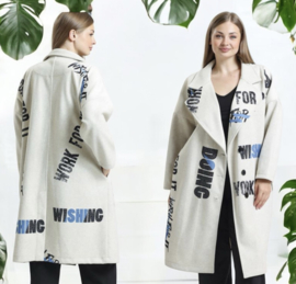 LA VELINA oversized katoen jas/vest stretch