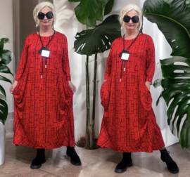 IZZY Style viscose jurk met zakken / stretch