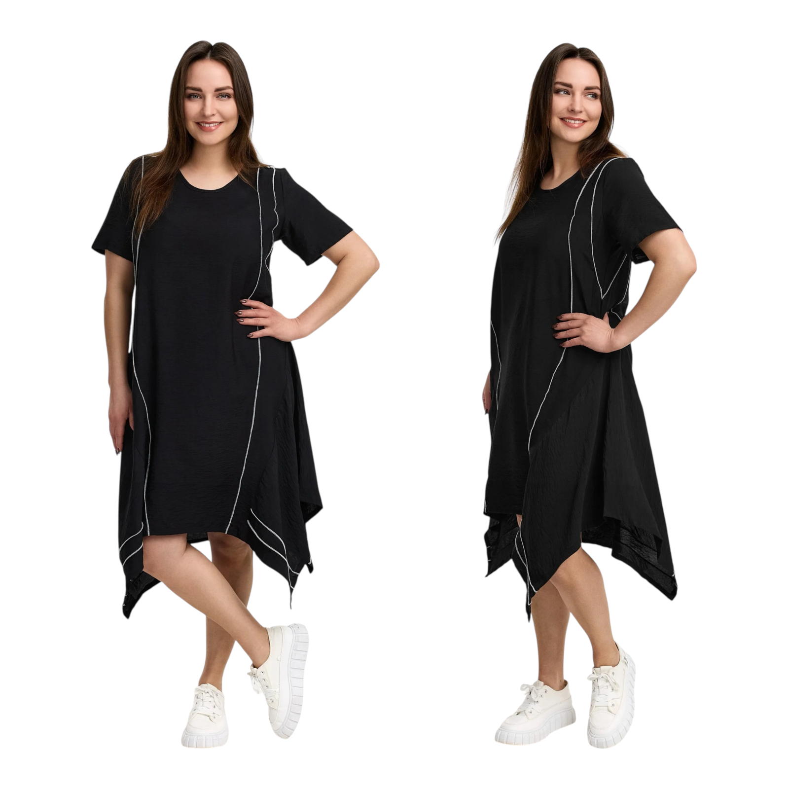 KEKOO design viscose A-lijn jurk