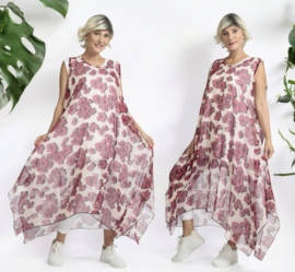 AKH oversized chique chiffon A-lijn  jurk/overjurk /tuniek apart