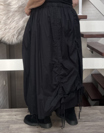 Vincenzo Allocca  oversized katoen dubbele rok zwart /gevoerd met tricot