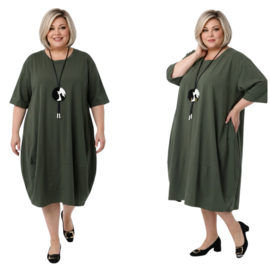 ITALIA MODA katoen A-lijn jurk stretch