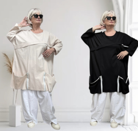 ITALIA oversized viscose tuniek/top /in meerdere kleuren