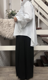 XUNA oversized katoen asymmetrisch A-lijn blouse/hemd/stretch