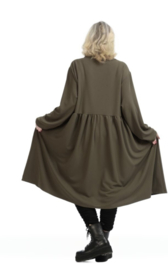 AKH A-lijn winter jurk/tuniek met zakken apart stretch