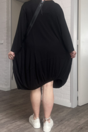 Vincenzo Allocca oversized viscose  A-lijn jurk/tuniek apart stretch