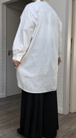 ITALIA oversized katoen A-lijn blouse/hemd met steentjes