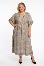 ITALIA oversized zijde/viscose  A-lijn zomer jurk