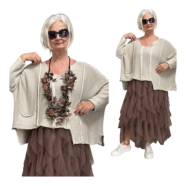 Moonshine oversized katoen  gebreide top stretch