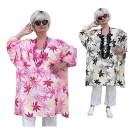 ITALIA MODA oversized katoen mousseline tuniek/in meerdere kleuren