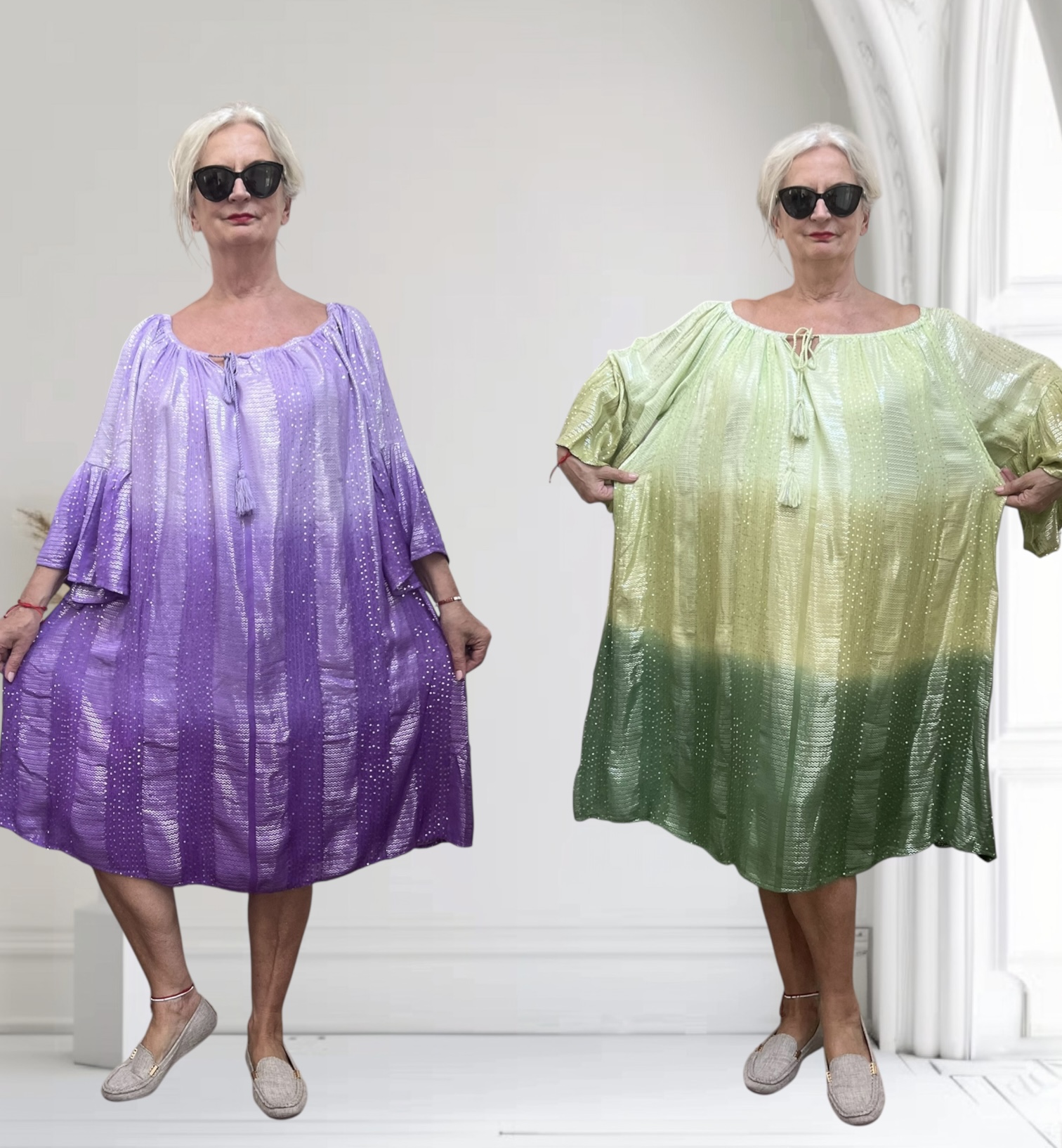 UNIDIVA viscose BOHO jurk gevoerd apart/in meerdere kleuren