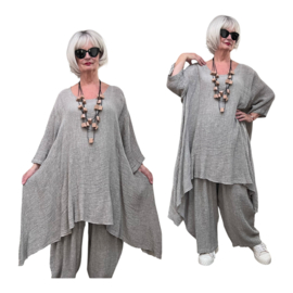 Moonshine linnen A-lijn jurk/tuniek apart stretch