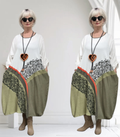 Zedd Plus viscose A-lijn jurk stretch