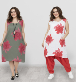 MB oversized linnen/katoen zomer jurk apart/in meerdere kleuren