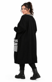 AKH oversized gebreide tuniek/jurk  apart stretch