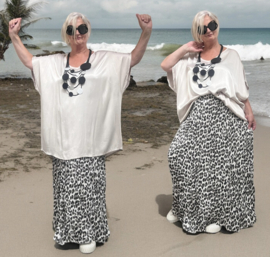 ITALIA  oversized  satijnen viscose top apart /in meerdere kleuren