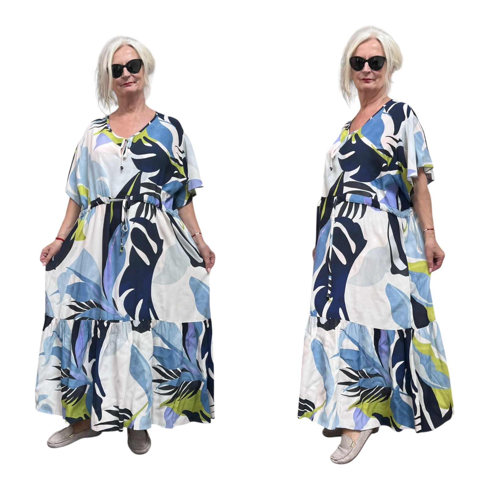 Ophilia oversized viscose A-lijn jurk