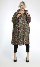 AKH oversized viscose/katoen zomerjas/blazer met ritssluiting / apart /stretch/zwart