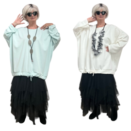 ITALIA  oversized  viscose top apart stretch/in meerdere kleuren