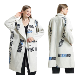 LA VELINA oversized katoen jas/vest stretch
