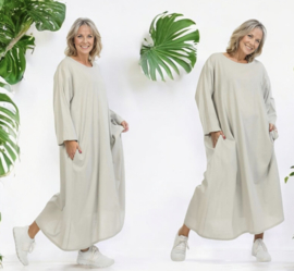 AKH oversized viscose/linnen jurk apart