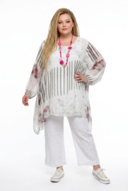 Moonshine viscose/zijde A-lijn tuniek gevoerd