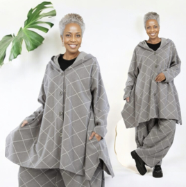 AKH viscose mix  A-lijn tussenjas /blazer stretch