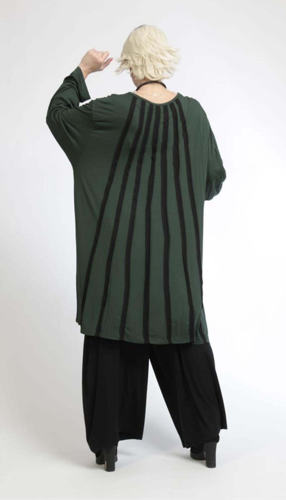 AKH oversized viscose tricot  A-lijn tuniek apart stretch