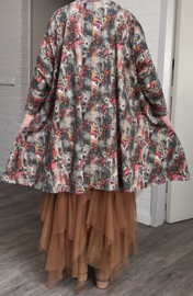 Cindy oversized katoen jersey tricot A-lijn tuniek/jurk met zakken apart stretch
