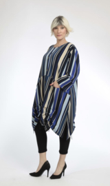 AKH oversized viscose A-lijn blazer/vest/tuniek met  zakken apart