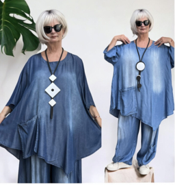Moonshine  jeans tencel A-lijn tuniek apart /in meerdere kleuren