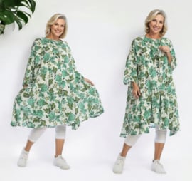 AKH oversized katoen A-lijn blazer/tuniek met zakken apart