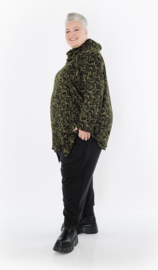 AKH winter viscose mix oversized top/tuniek met col apart stretch