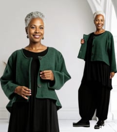 AKH oversized A-lijn blazer/vest apart stretch/in meerdere kleuren