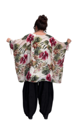 ITALIA MODA oversized chiffon tuniek/ poncho/gevoerd