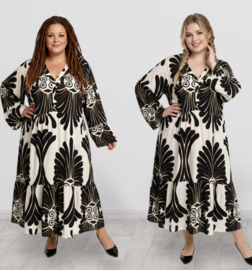 Sissi BOHO oversized A-lijn viscose jurk apart