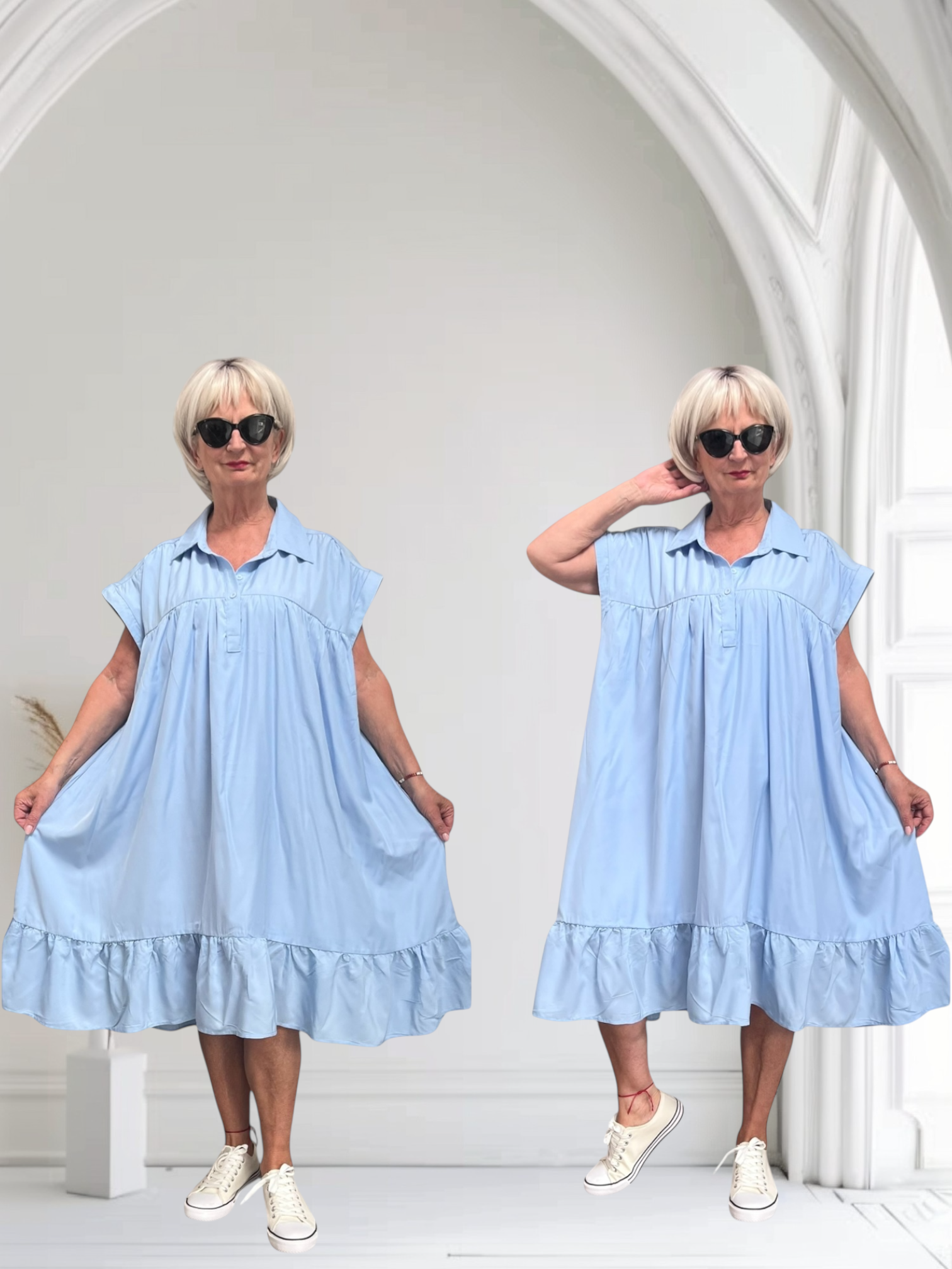 ITALIA MODA viscose mix A-lijn tuniek/jurk