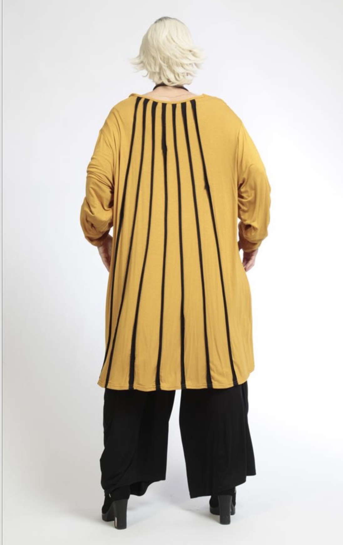 AKH oversized viscose tricot  A-lijn tuniek apart stretch