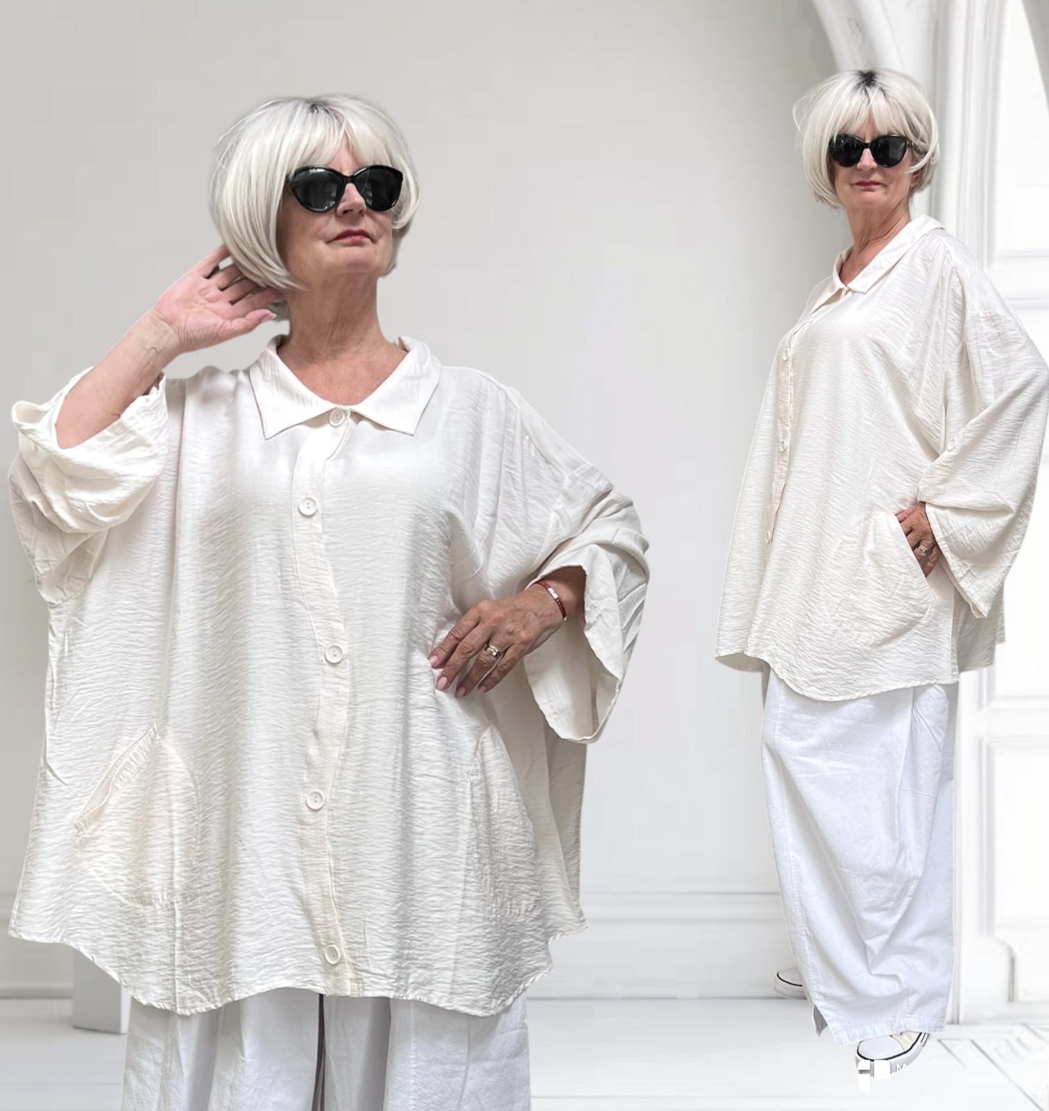 KEKOO design viscose A-lijn blazer/vest