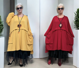 Haniya viscose mix A-lijn tuniek  stretch /in meerdere kleuren