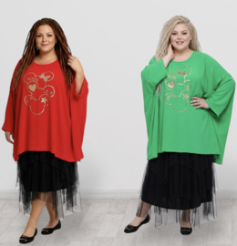 ITALIA MODA viscose tuniek/poncho /meerdere kleuren