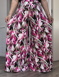 ITALY Mode jersey viscose  wijde broek apart /zeer rekbaar
