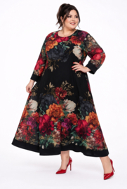 ITALIA MODA oversized chiffon A-lijn wijde jurk gevoerd